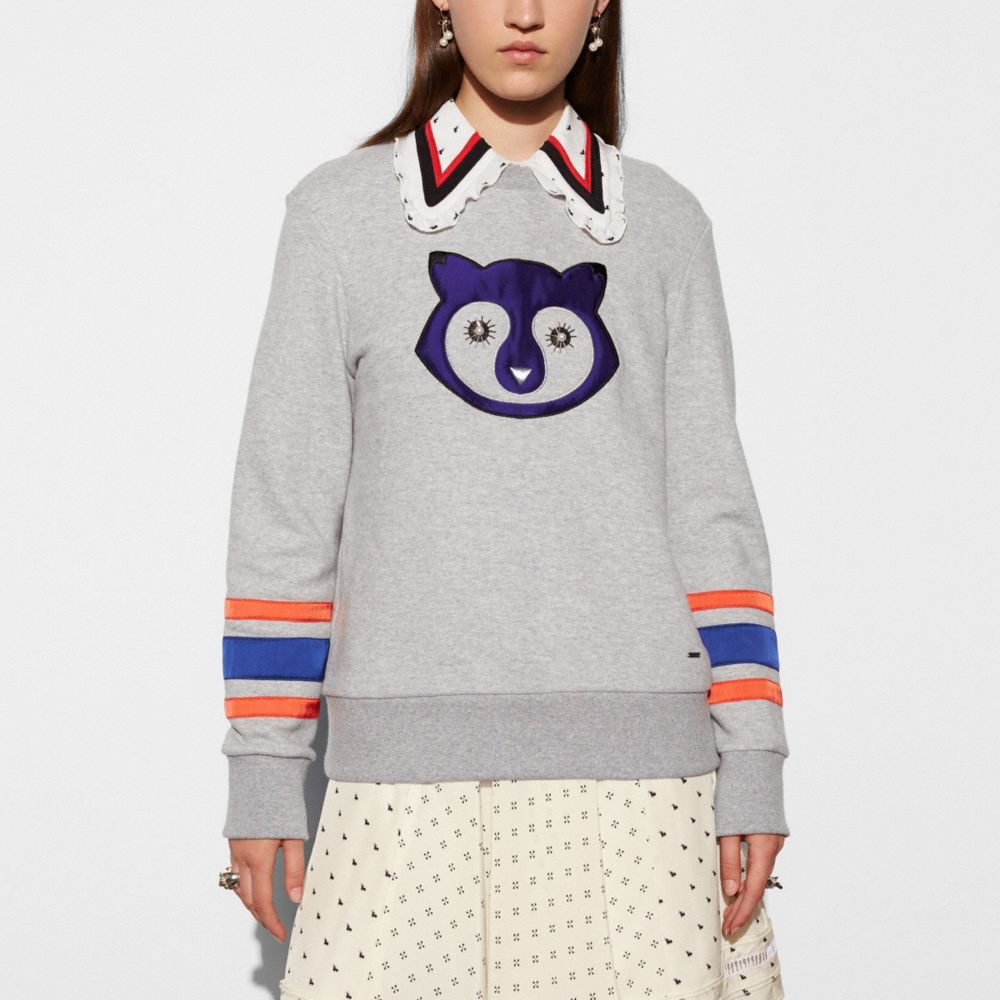 COACH Embellished Raccoon Sweatshirt
