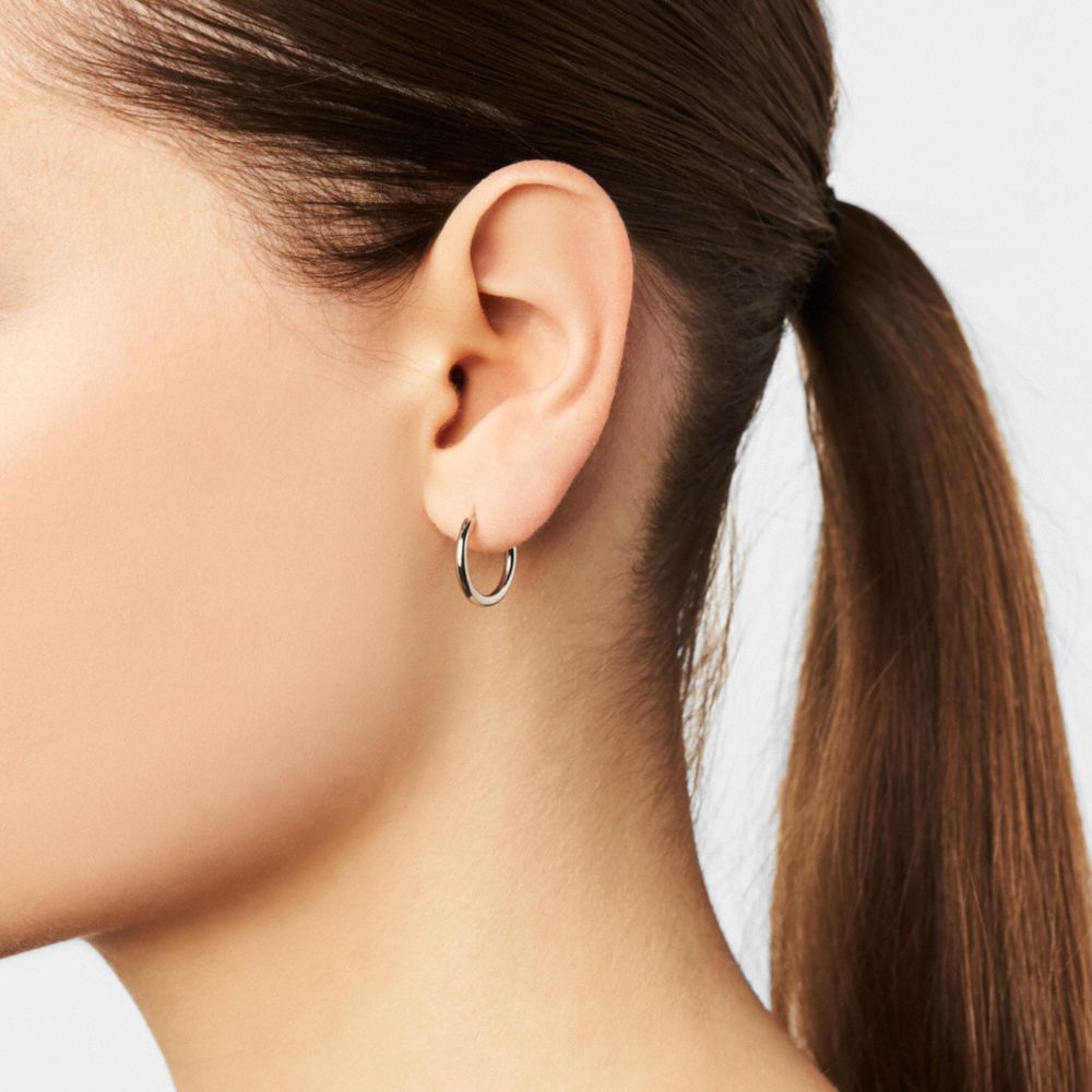 Charm Base Hoop Earrings COACH