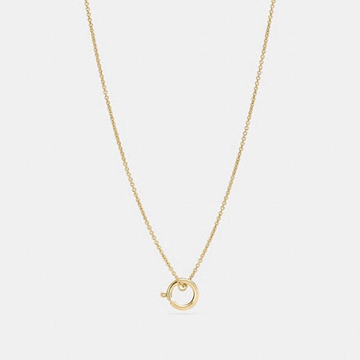 COACH: Charm Base Hoop Necklace