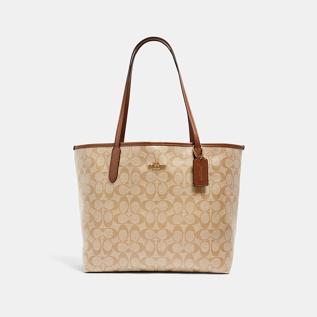 COACH® Outlet | CITY TOTE IN SIGNATURE CANVAS