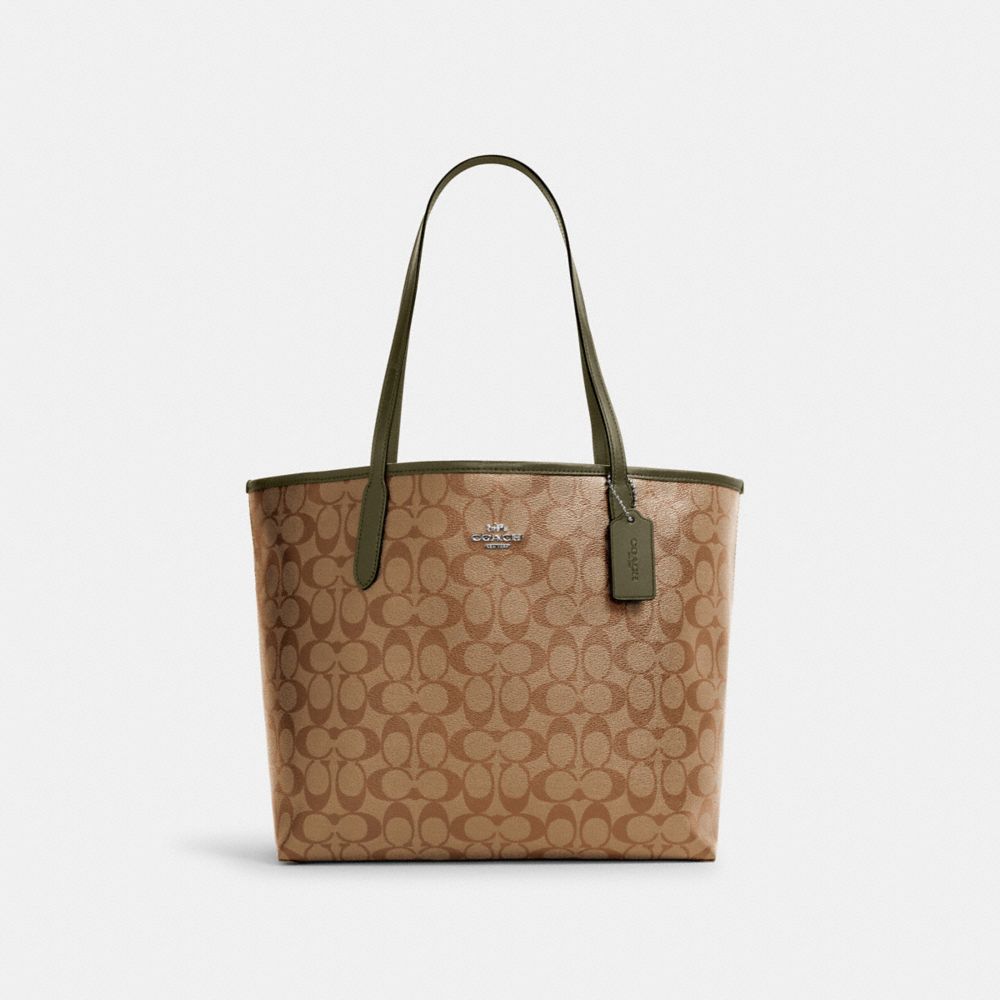 COACH® Outlet CITY TOTE IN SIGNATURE CANVAS