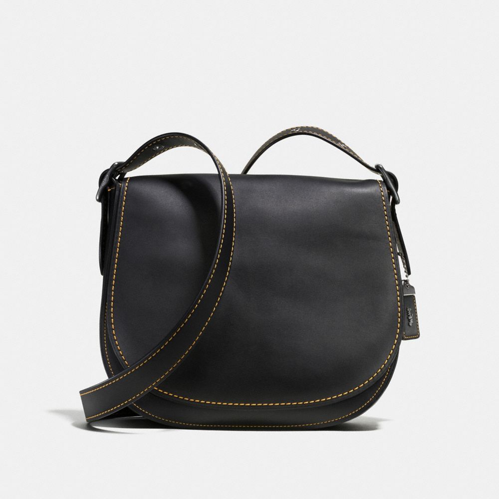 coach black saddle bag