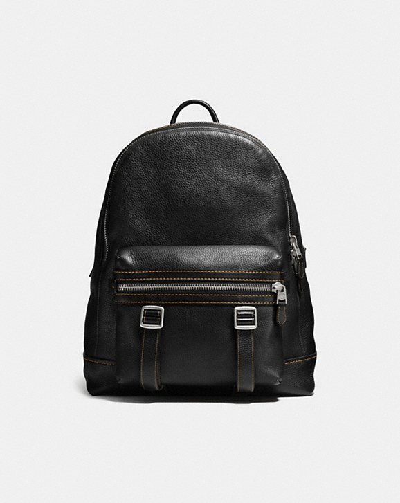 COACH: Flag Backpack in Pebble Leather