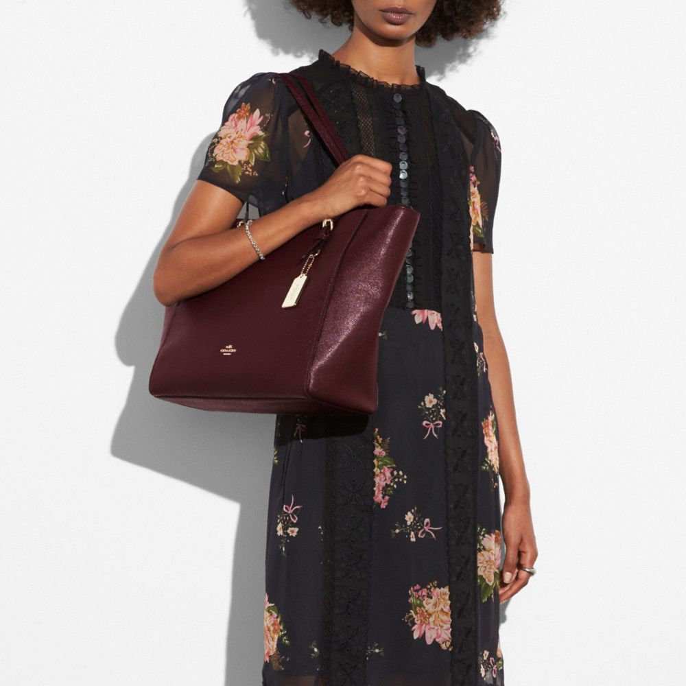 coach oxblood tote