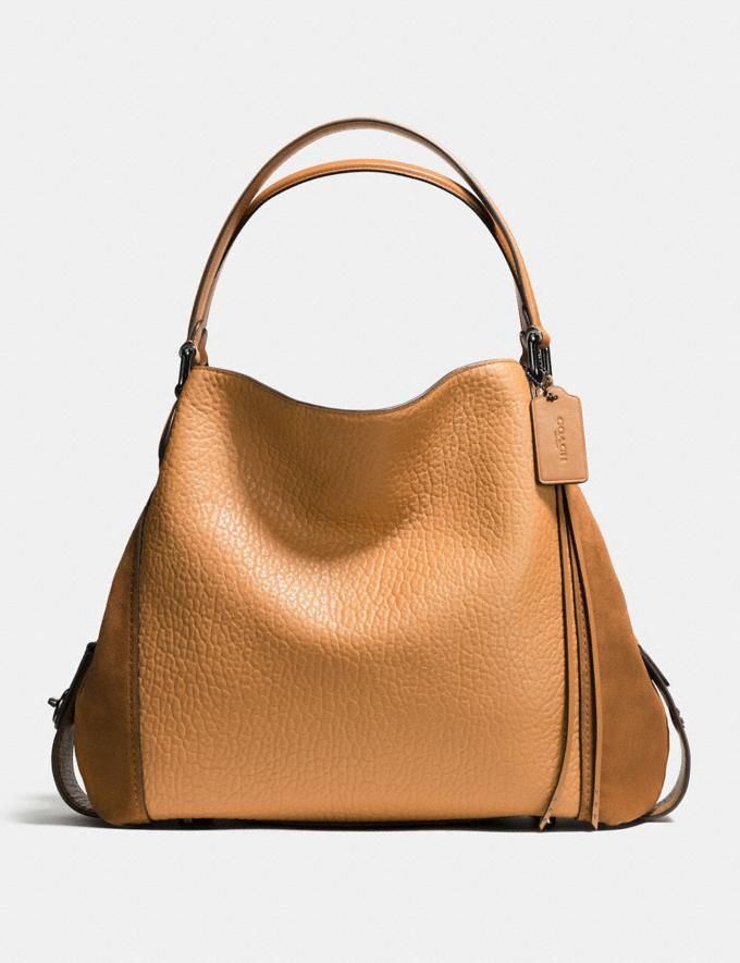 EDIE SHOULDER BAG 42 IN MIXED LEATHERS