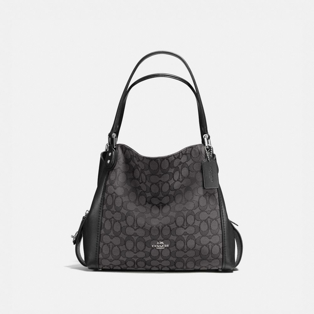 coach black signature shoulder bag