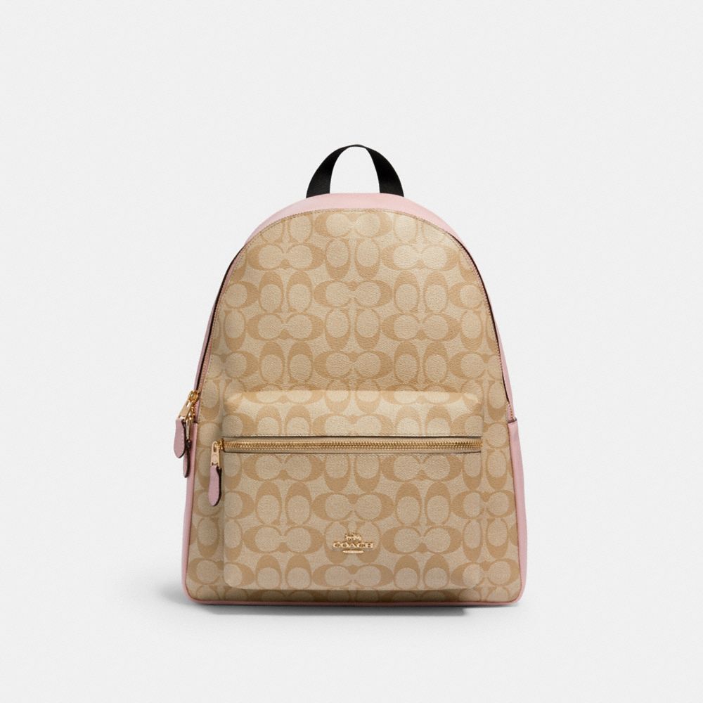 charlie backpack in signature canvas