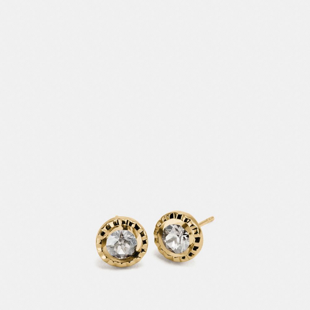 Daisy Rivet Stone Stud Earrings COACH