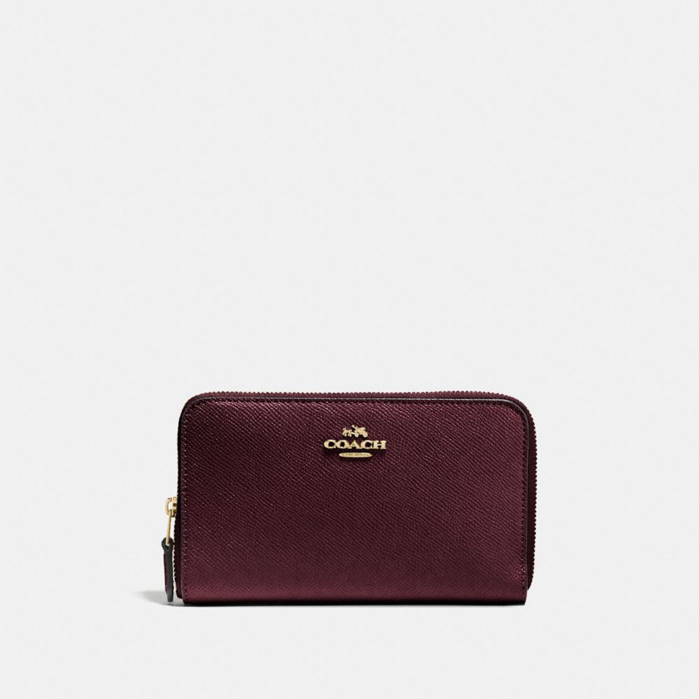 oxblood coach wallet