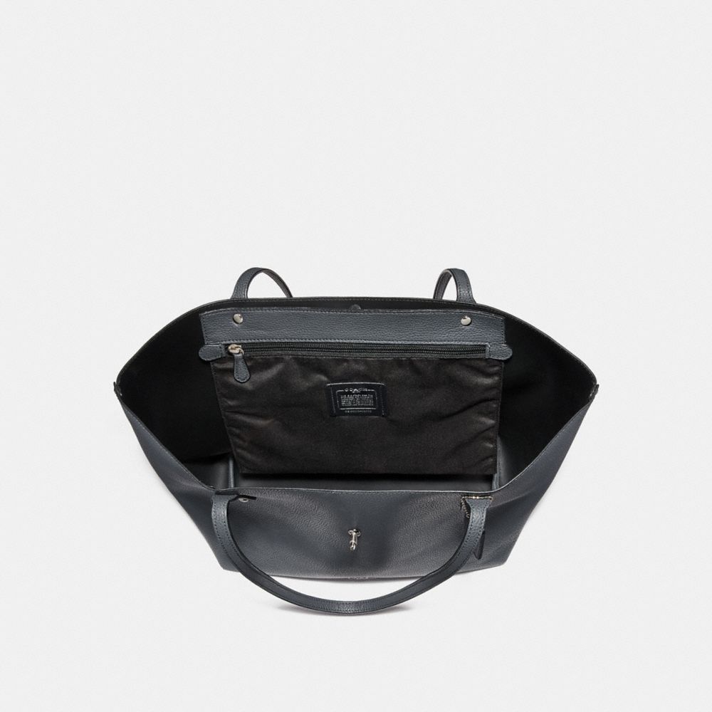 coach black leather tote bag