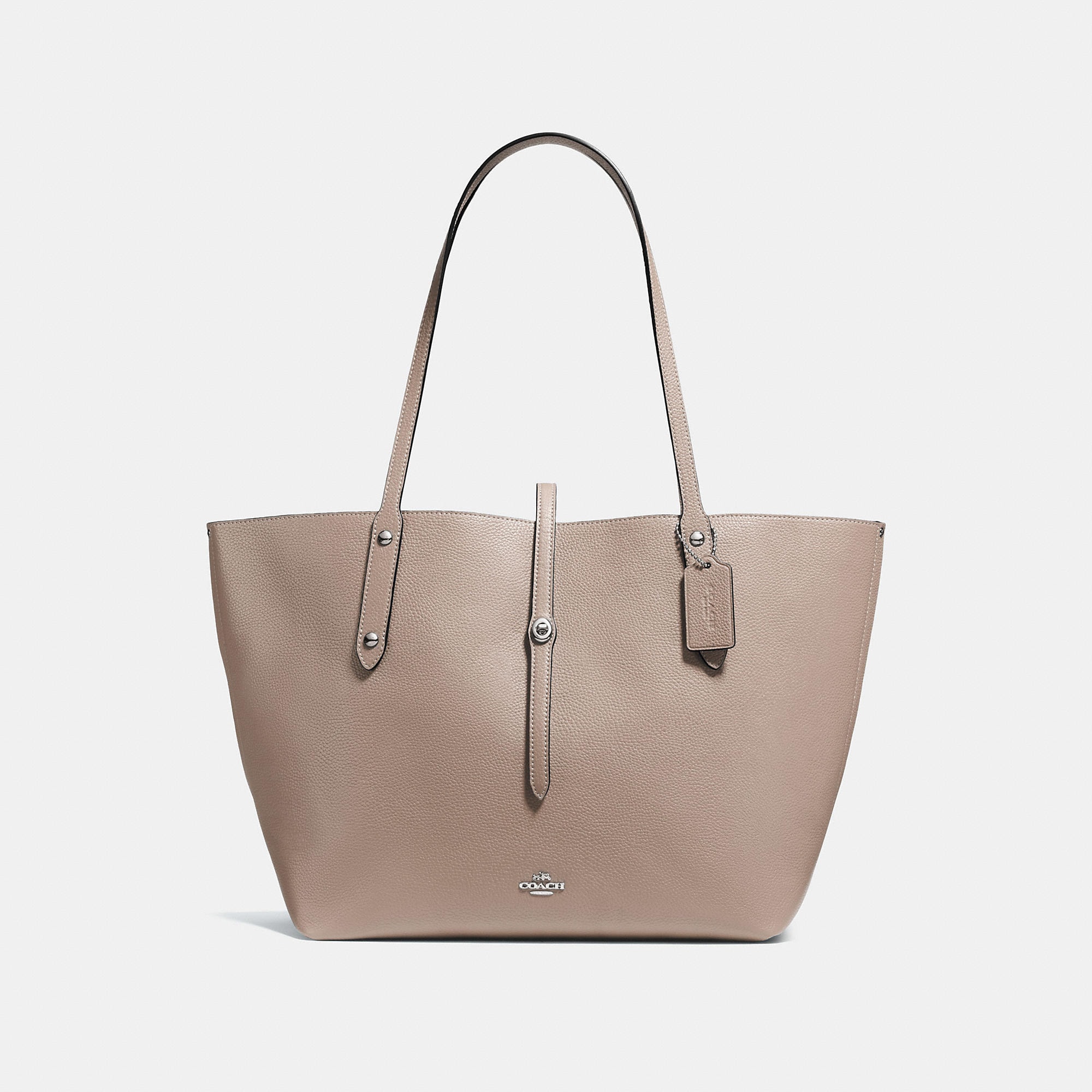 Coach Market Tote In Silver/stone Dusty Rose