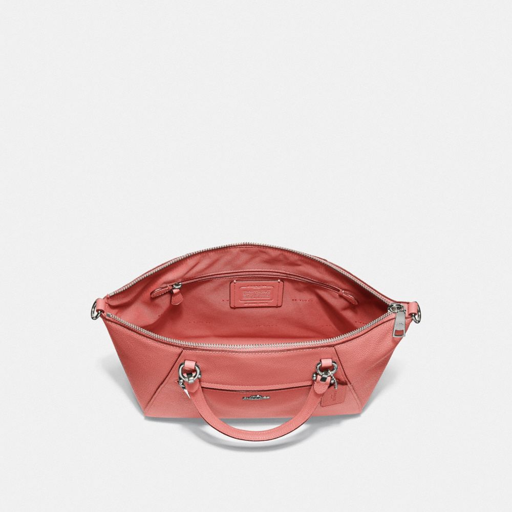 coach red satchel bag