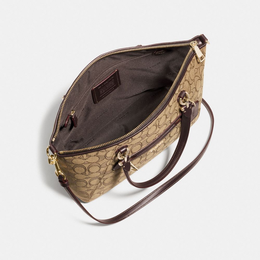 coach prairie satchel in signature jacquard