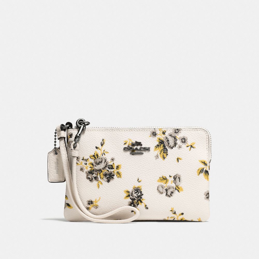 coach wristlet white