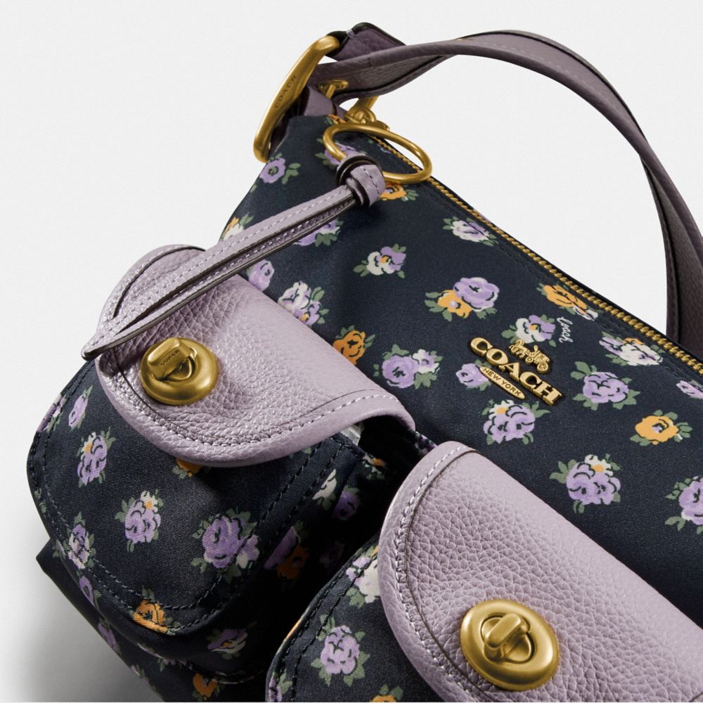COACH Cargo Shoulder Bag With Vintage Rose Print
