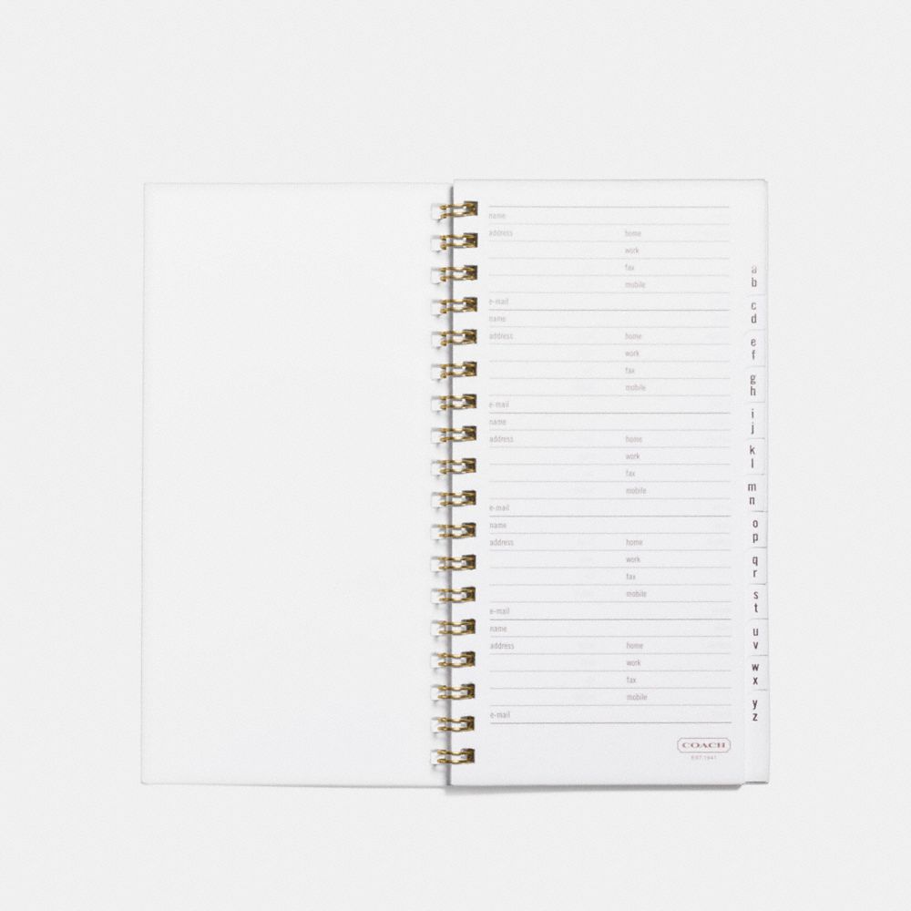 4x7 Spiral Address Book Refill COACH