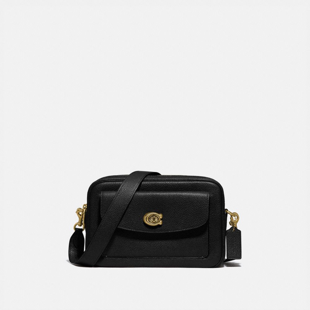 black camera bag crossbody