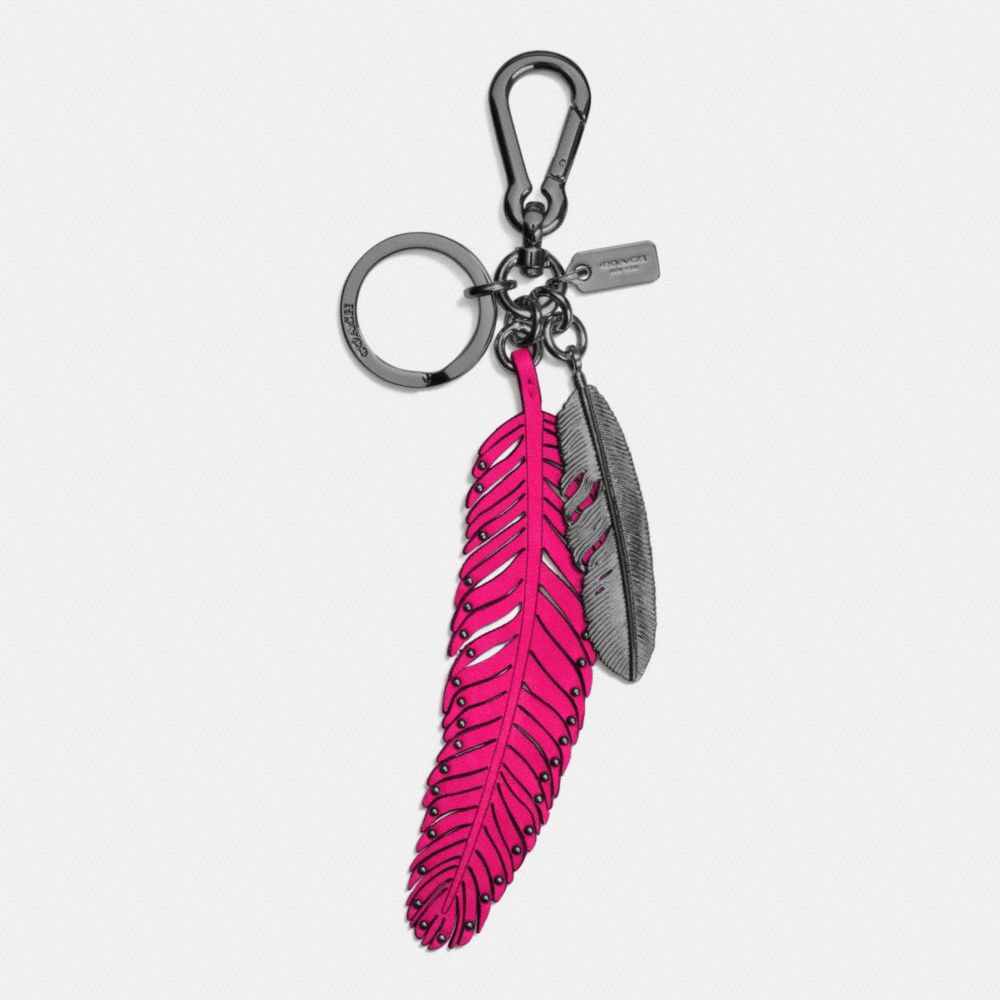 coach feather bag charm