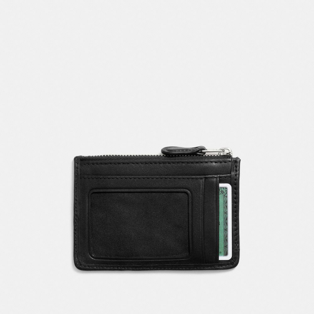 QA_AUTO Mini Skinny Id Case In Signature Jacquard, Silver/Black Smoke, Product
