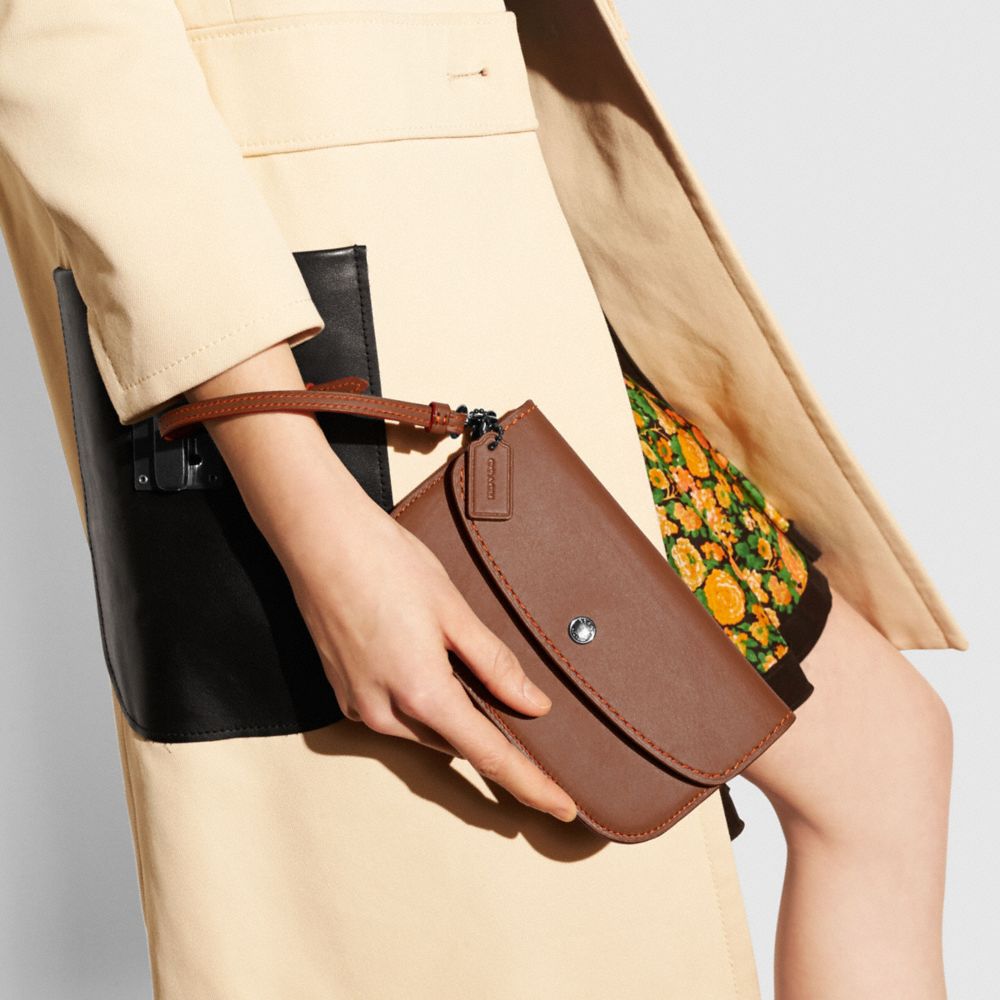 coach leather clutch