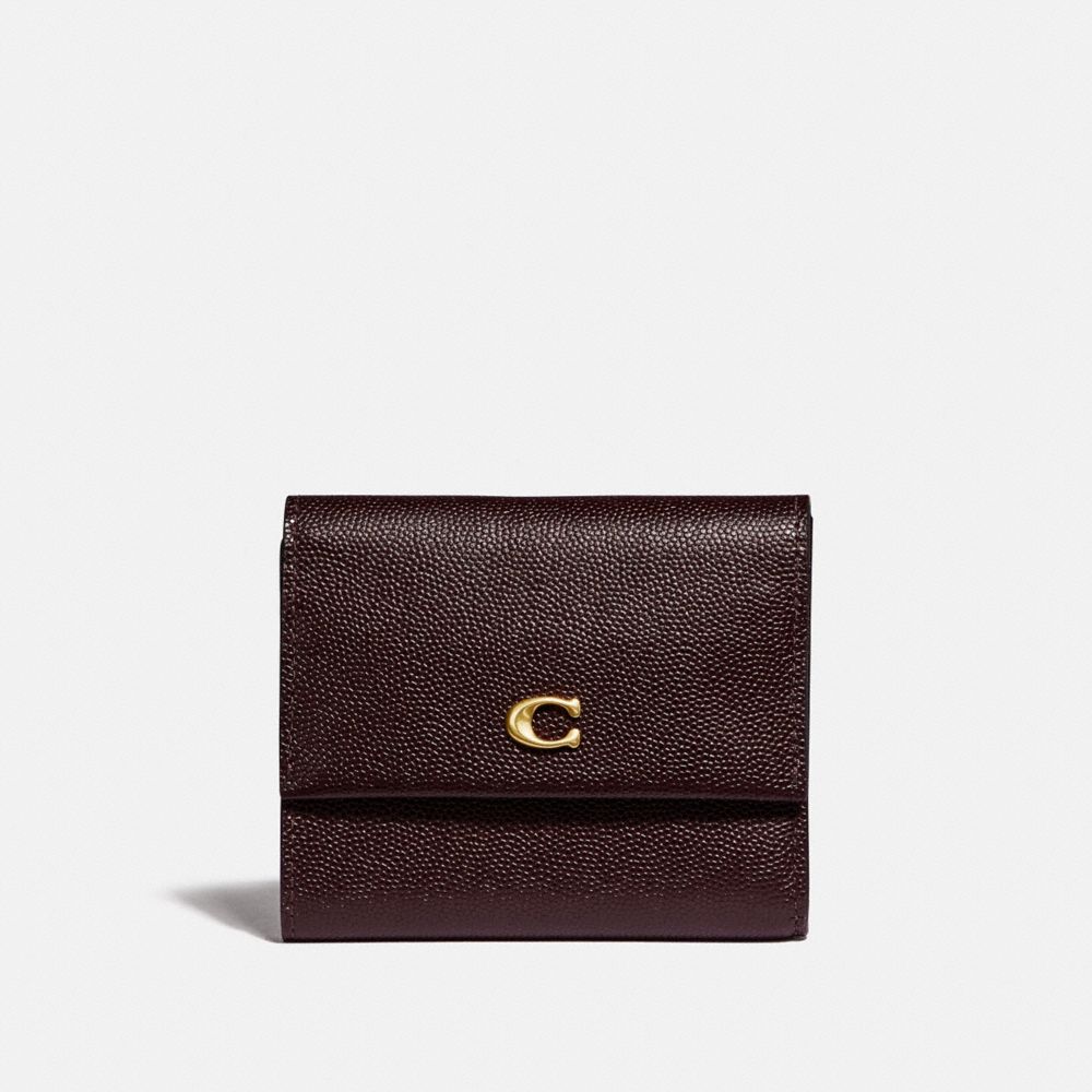 oxblood coach wallet