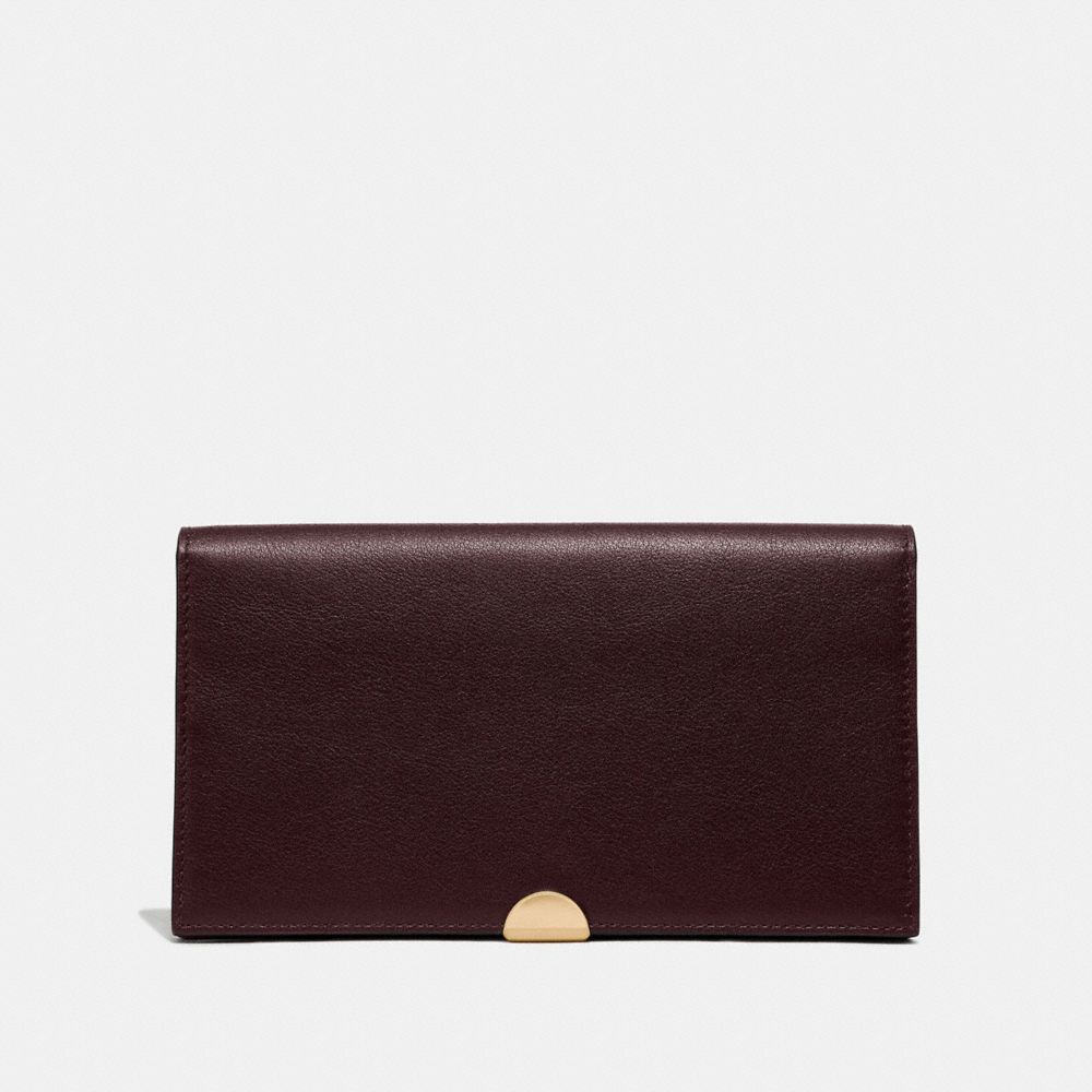 oxblood coach wallet