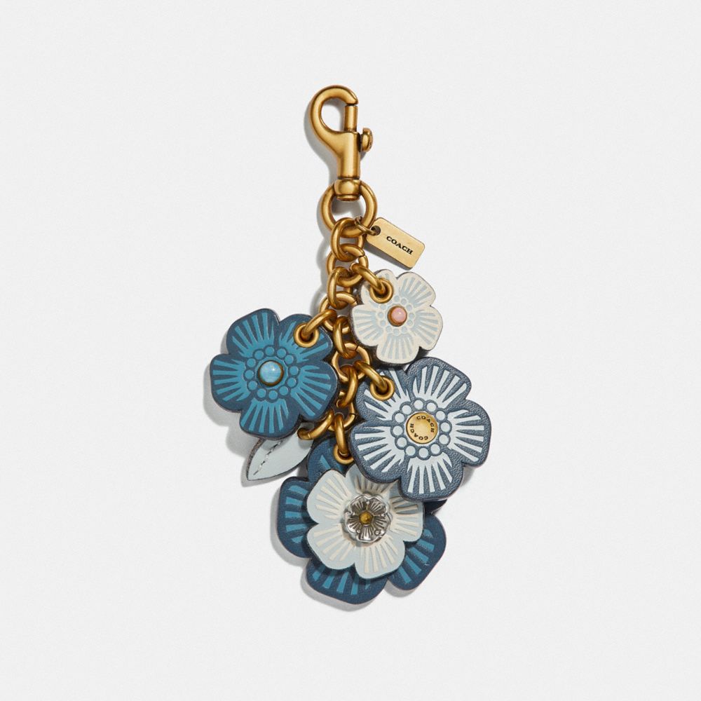 coach tea rose bag charm