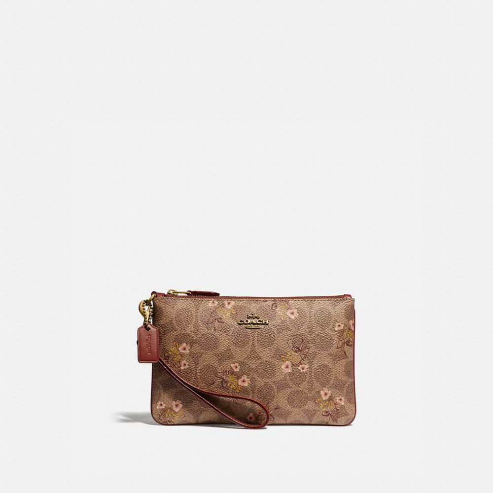 coach fabric wristlet