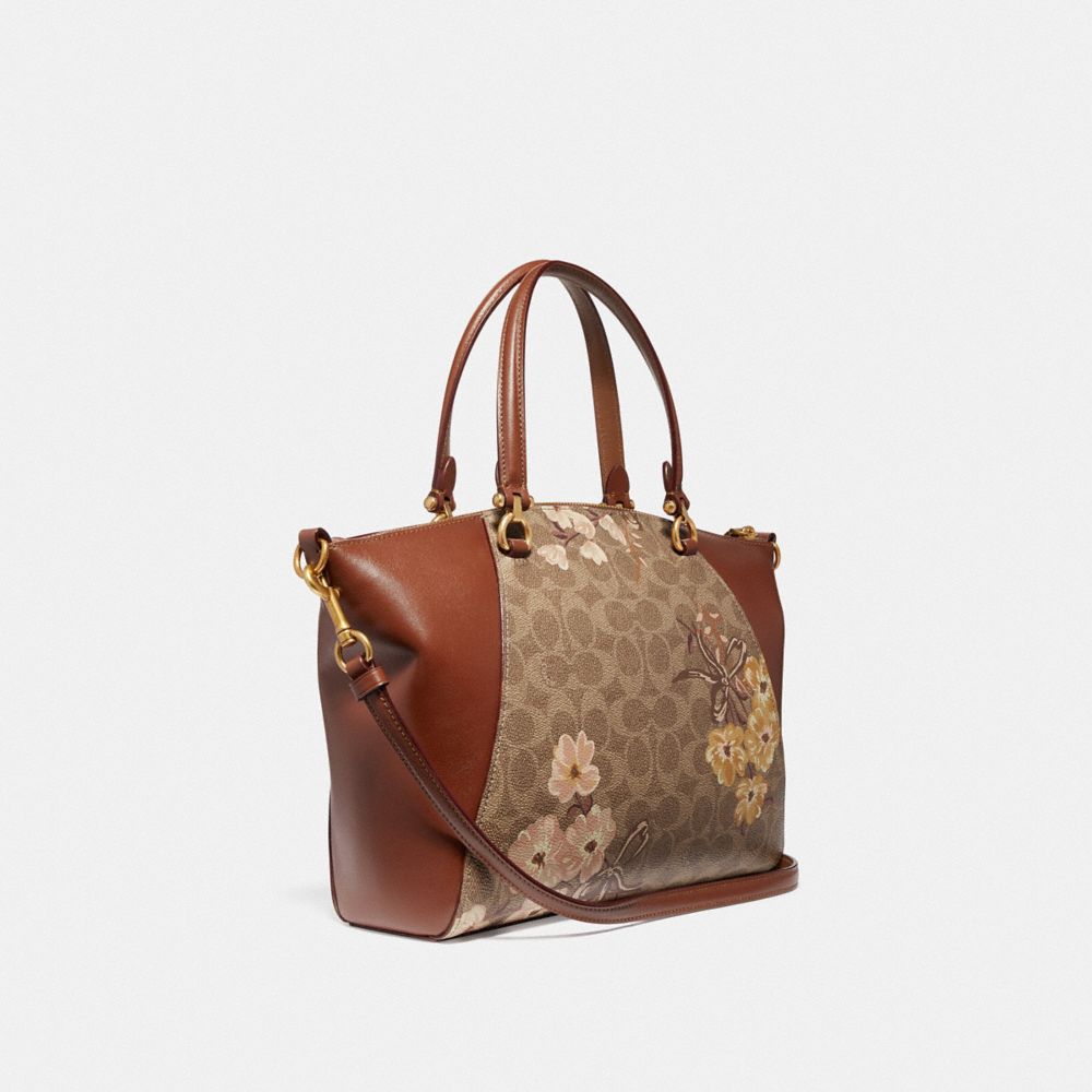 coach floral satchel