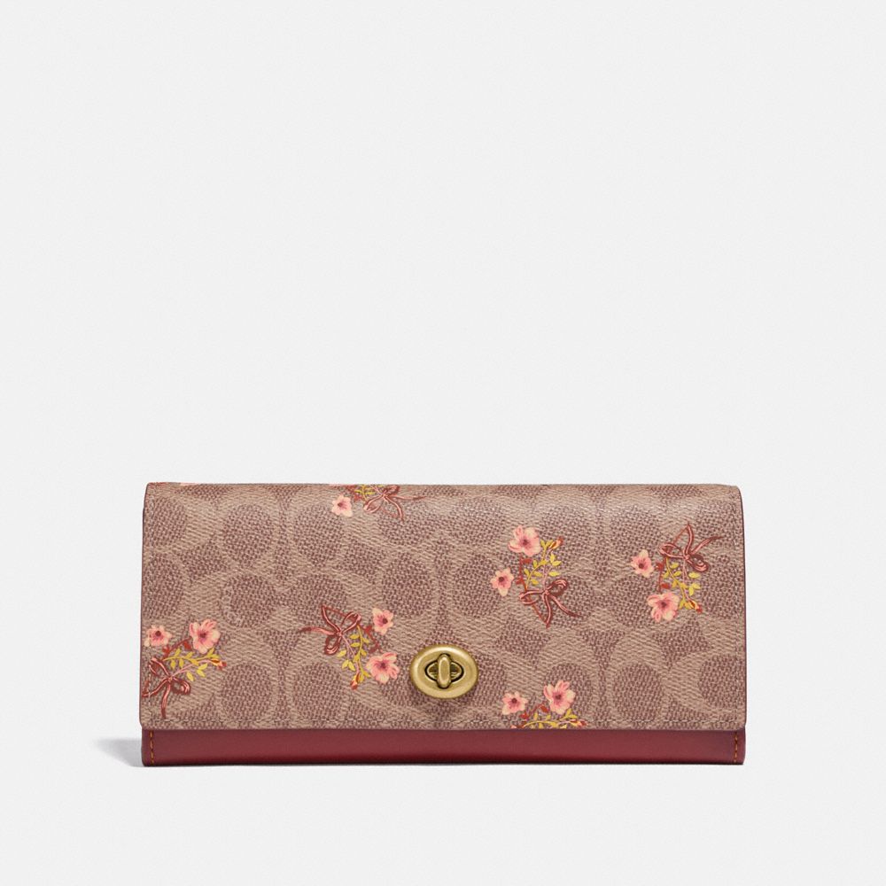 coach wallet with flowers