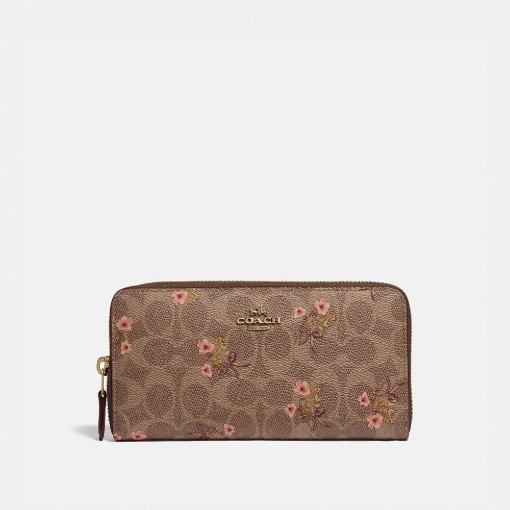 coach wallet with flowers