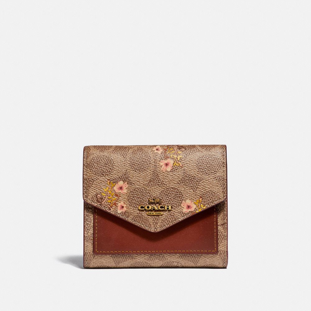 coach wallet floral print