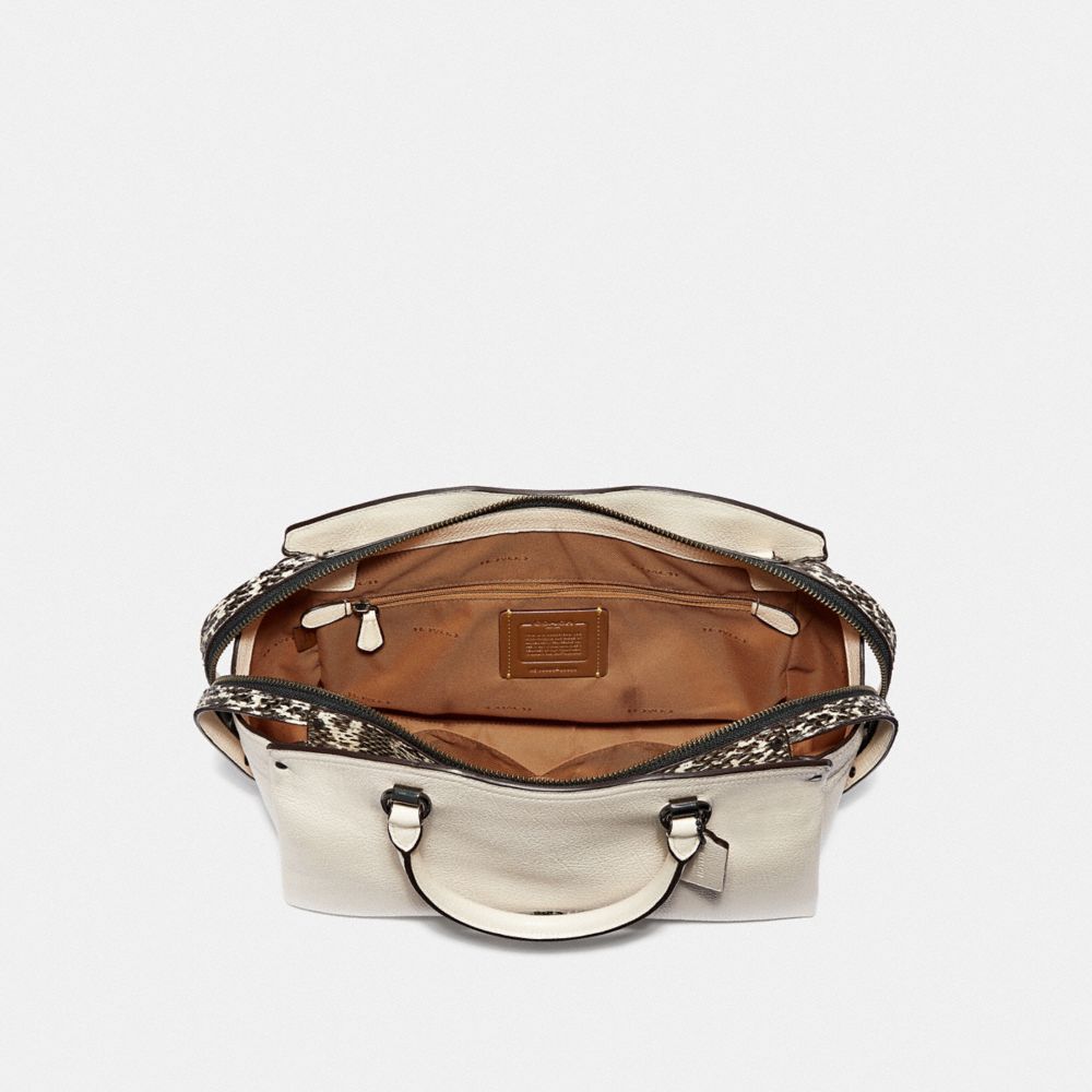 coach snakeskin satchel