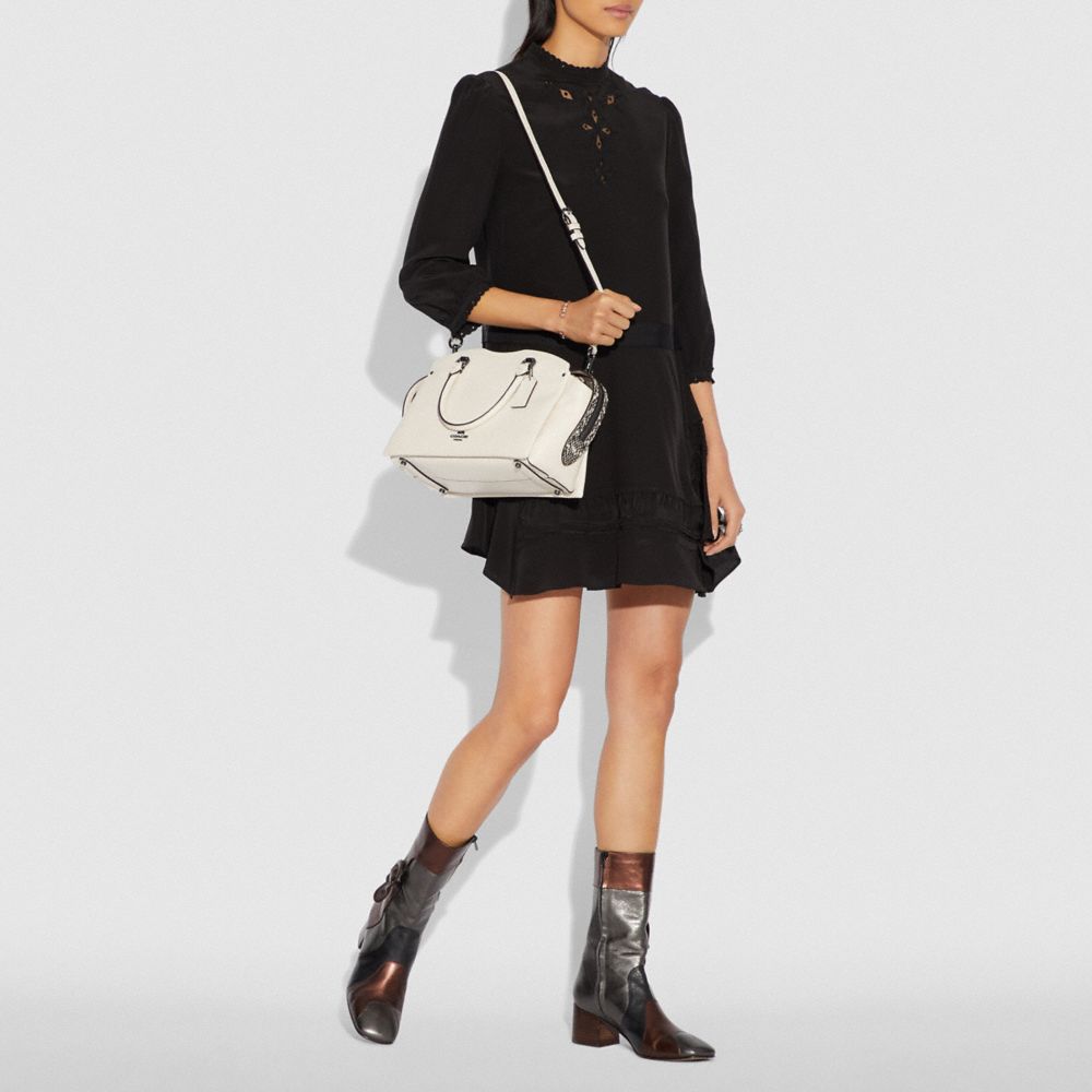 coach snakeskin satchel