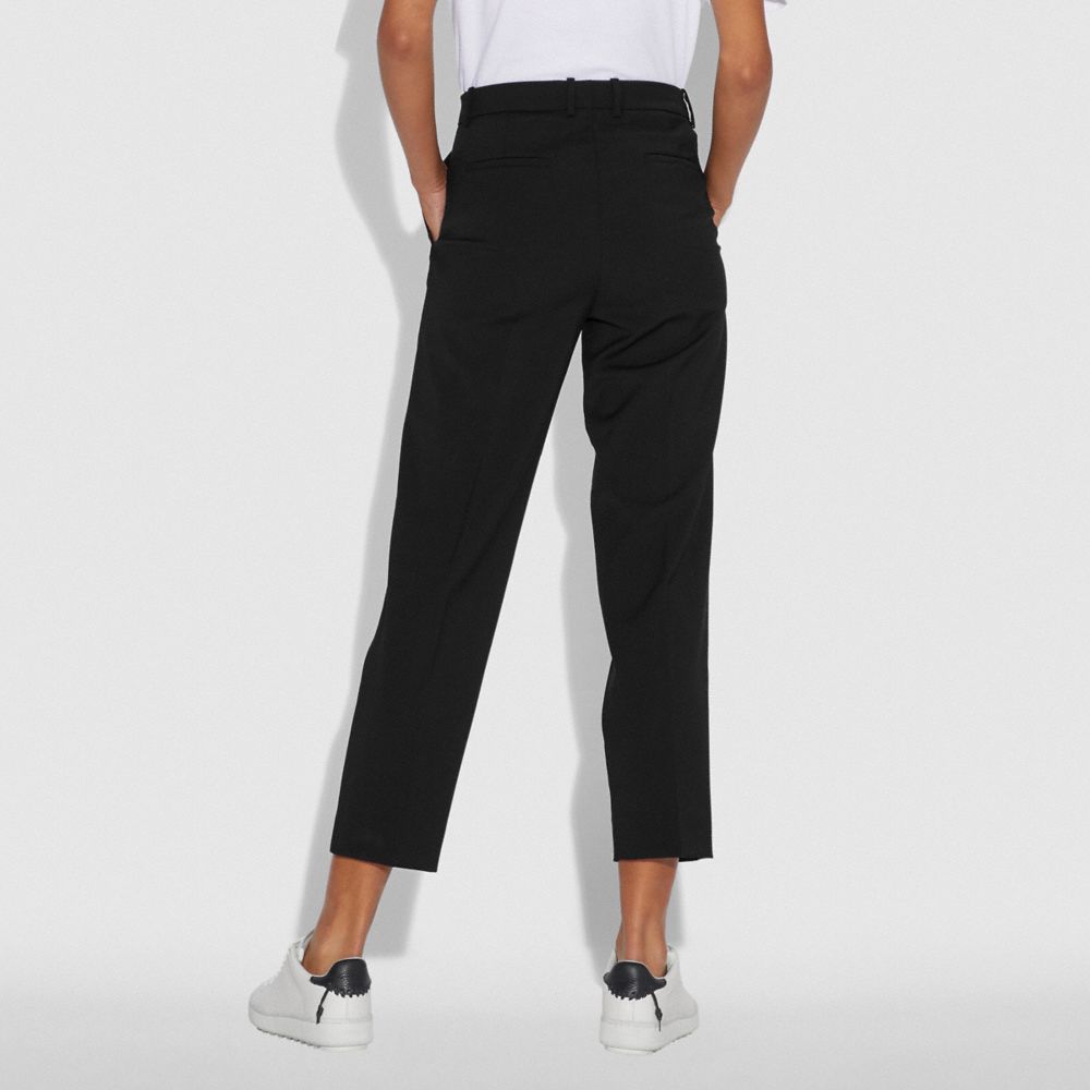 COACH Solid Cropped Tailored Pants