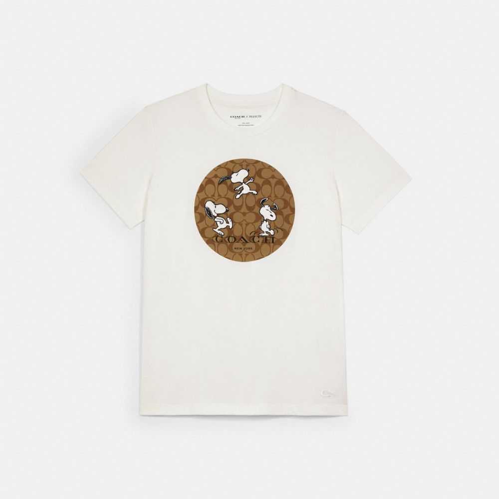 Coach Coach X Peanuts Snoopy Signature T-Shirt White. Women Apparel 
