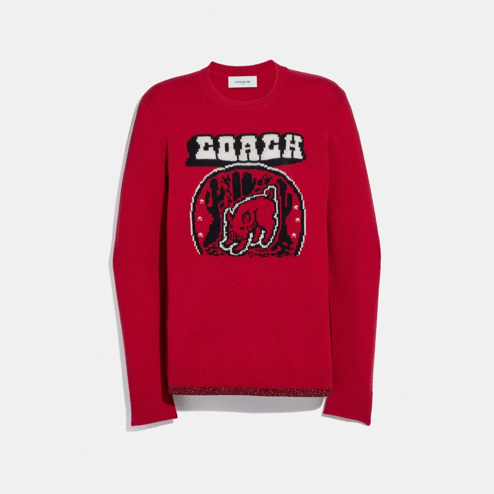 Resultado de imagen para coach red pig sweater