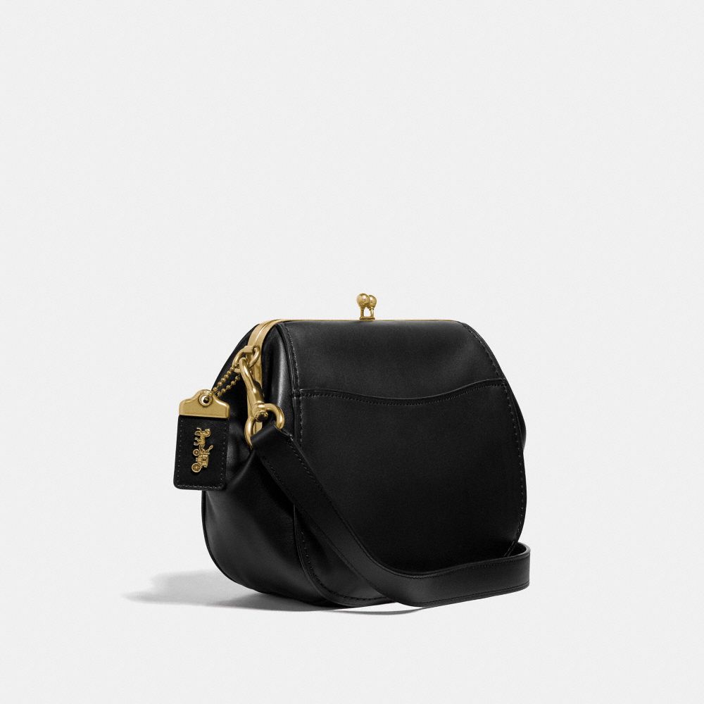 coach black saddle bag