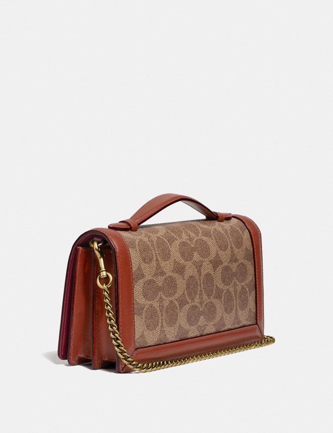 COACH: Riley Chain Clutch In Colorblock Signature Canvas