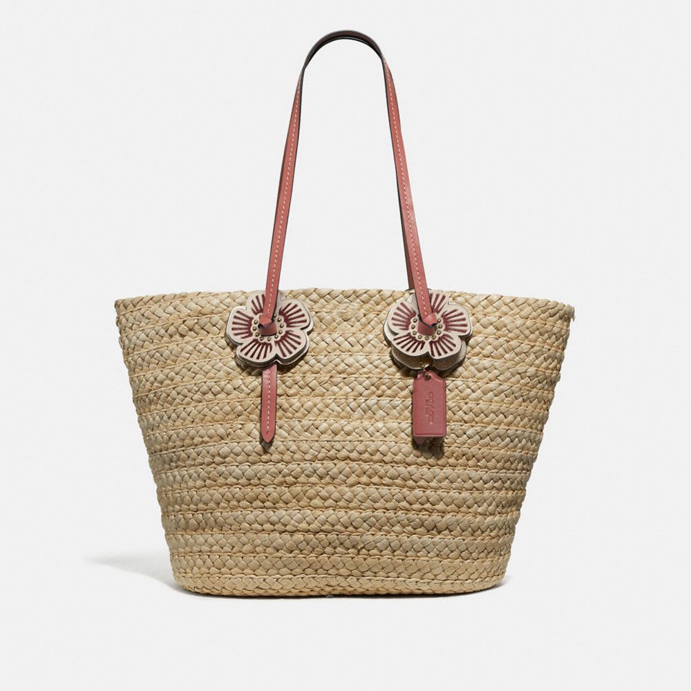 coach straw tote