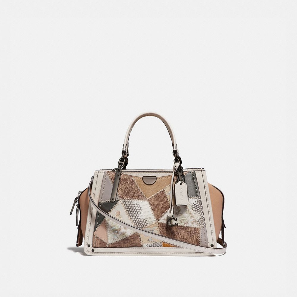 coach metallic leather dreamer 21 satchel