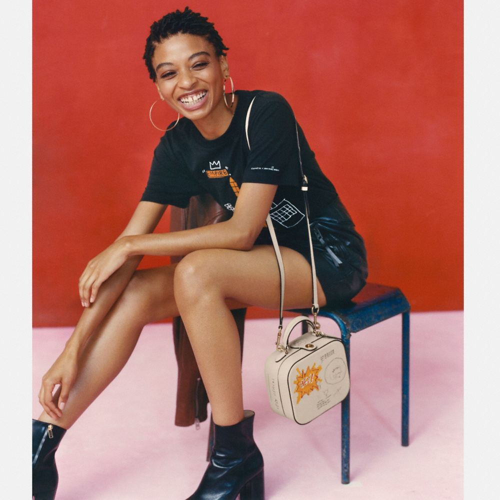 coach x jean michel basquiat graham structured tote