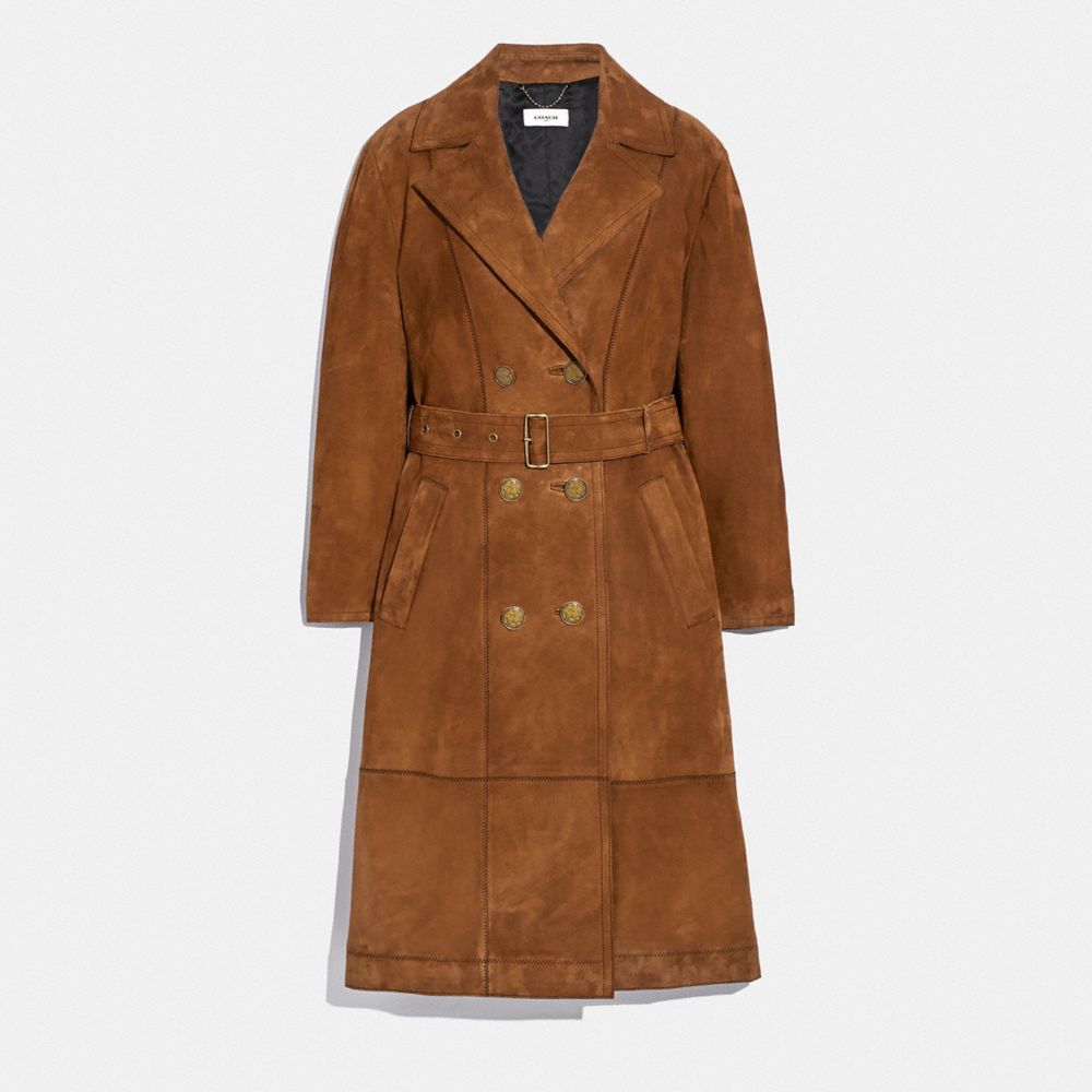 suede coat long