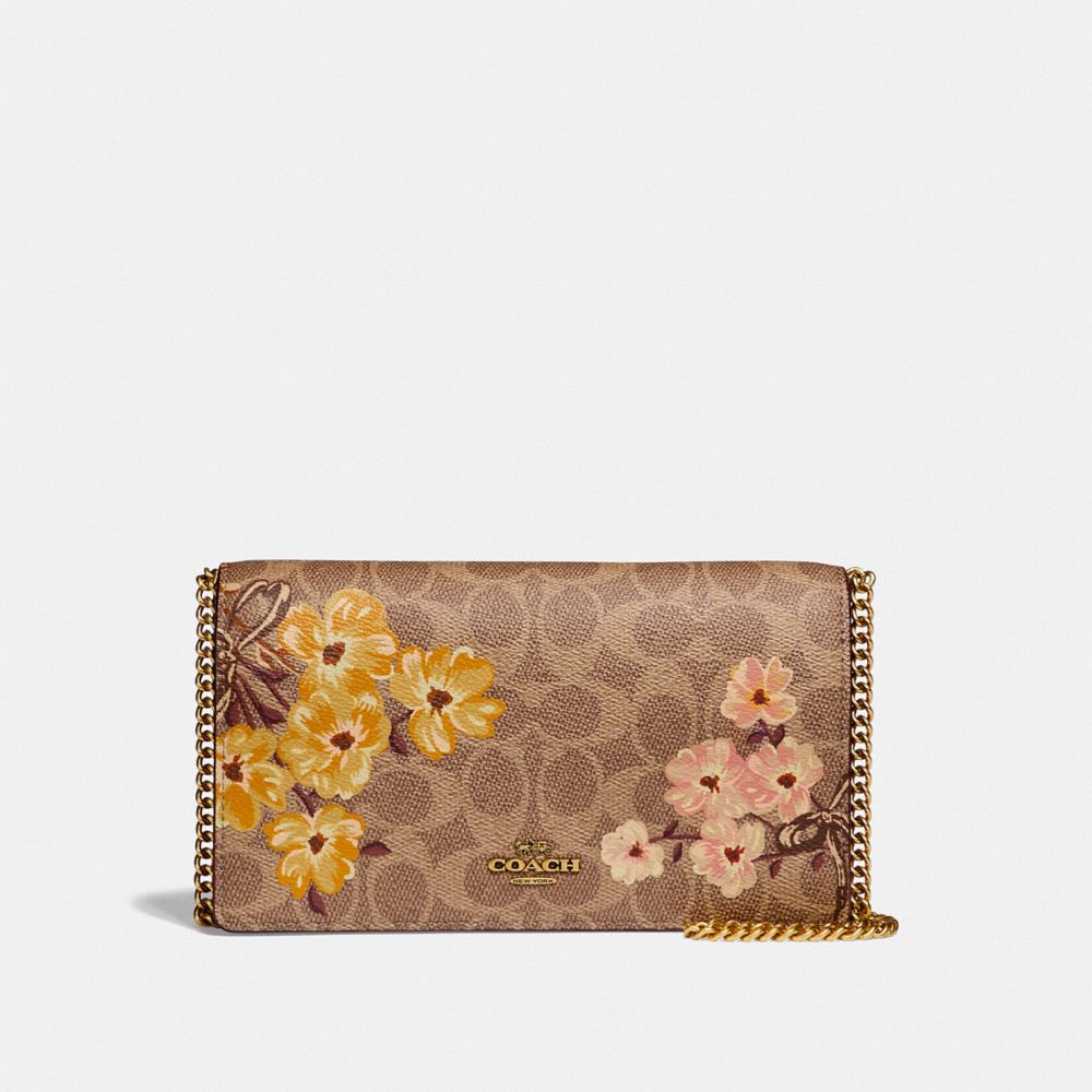 coach yellow flower purse