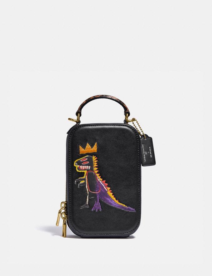 coach x jean-michel basquiat alie camera bag with snakeskin detail