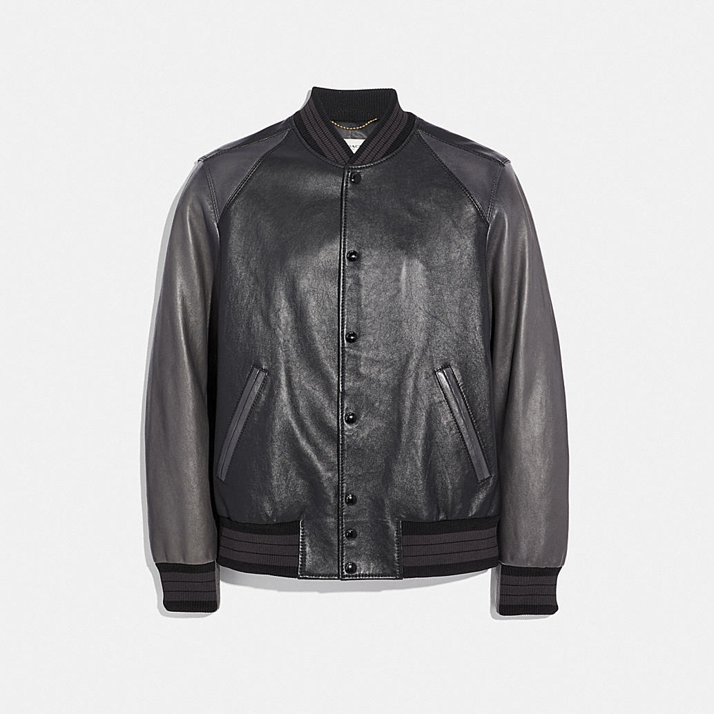 COACH: Leather Varsity Jacket