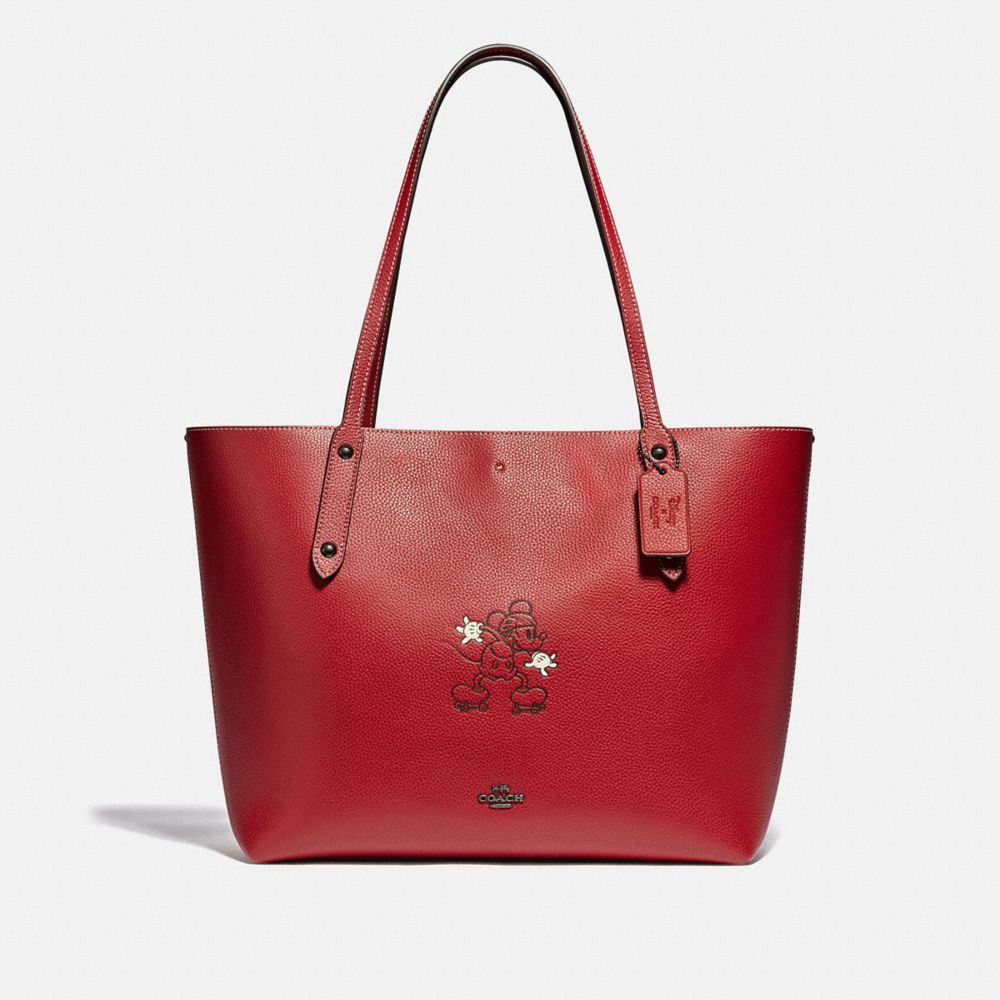 coach red handbag