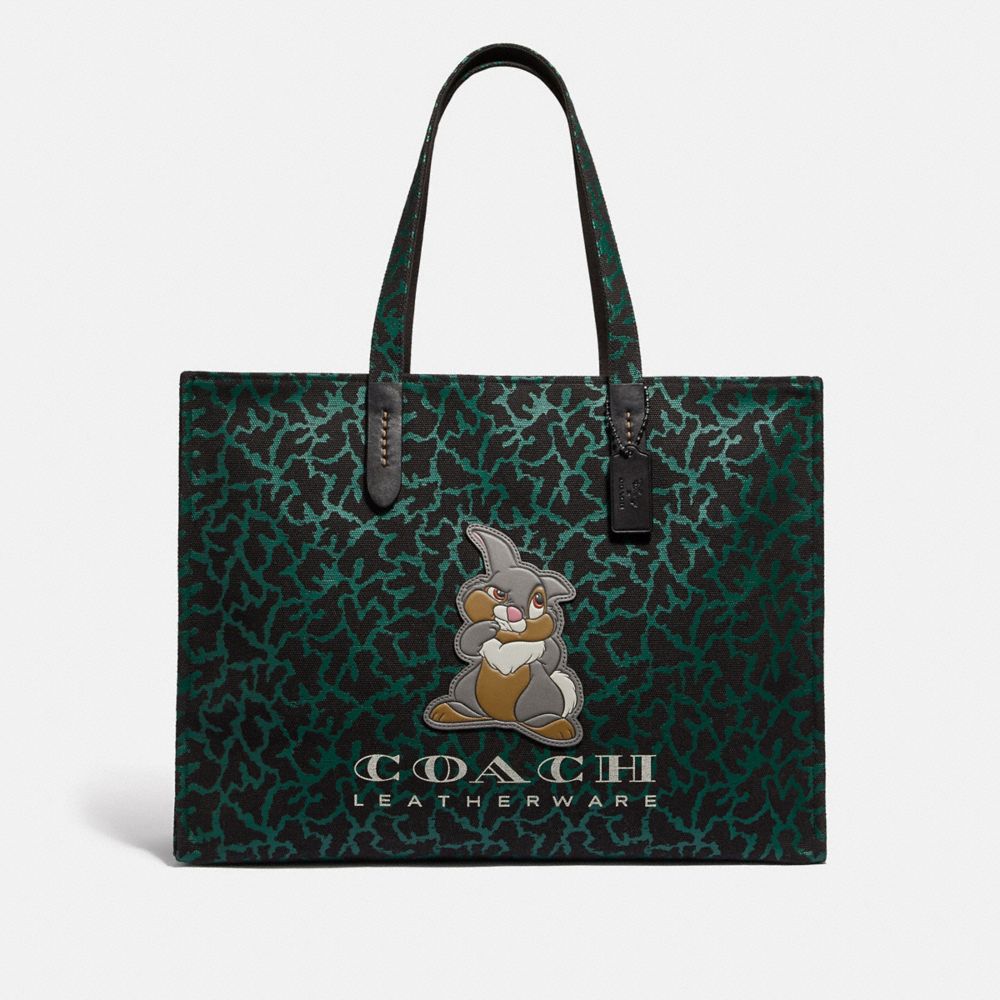 Disney X Coach Thumper Tote 42 With Graphic Animal Print