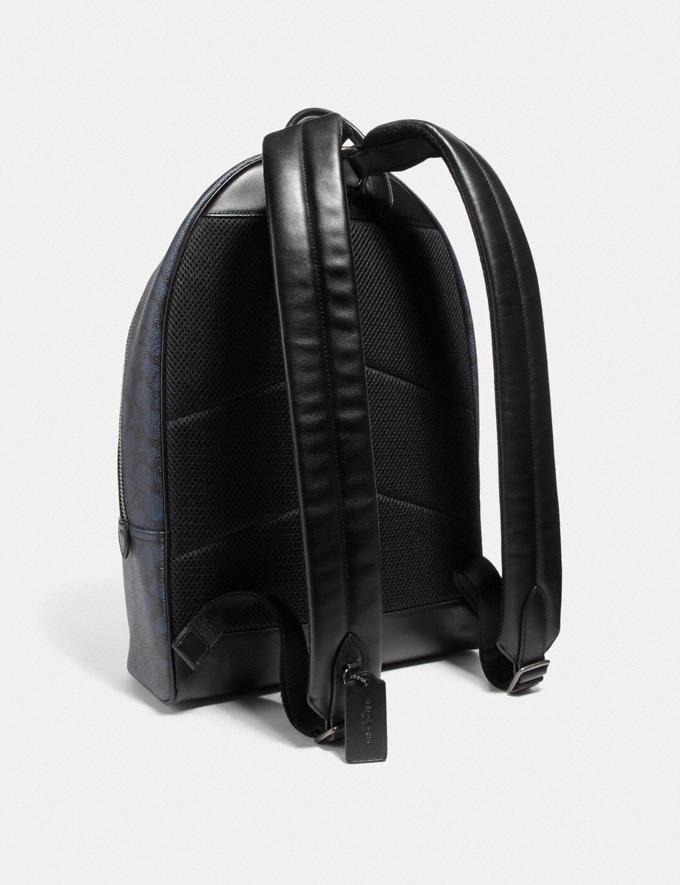 Coach Metropolitan Soft Backpack in Signature Canvas Midnight Navy/Black Antique Nickel Men Bags Backpacks Alternate View 1