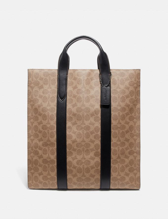 Metropolitan Soft Vertical Tote in Signature Canvas | COACH